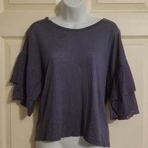 NWT Ruffle Sleeve Top